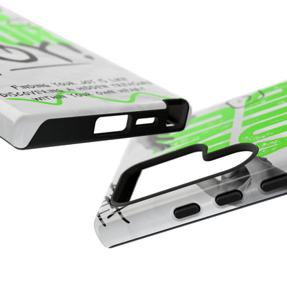 White Green Grunge Find Your Joy Phone Case