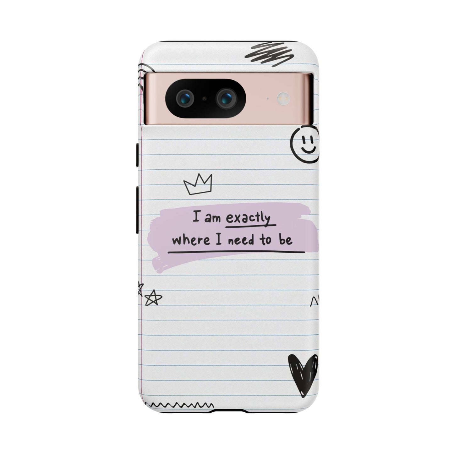 Self Affirmation Doodle Paper Phone Case