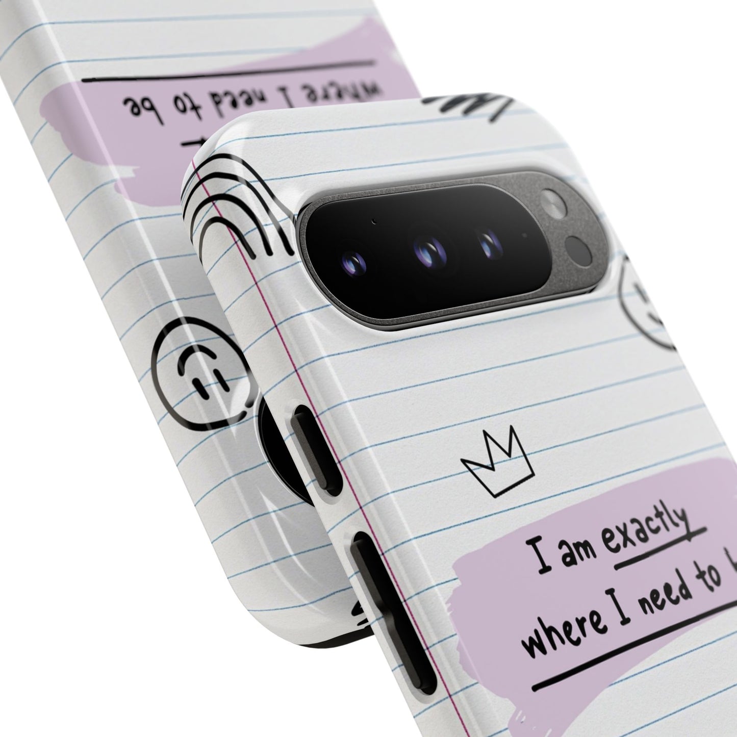 Self Affirmation Doodle Paper Phone Case