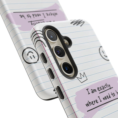 Self Affirmation Doodle Paper Phone Case