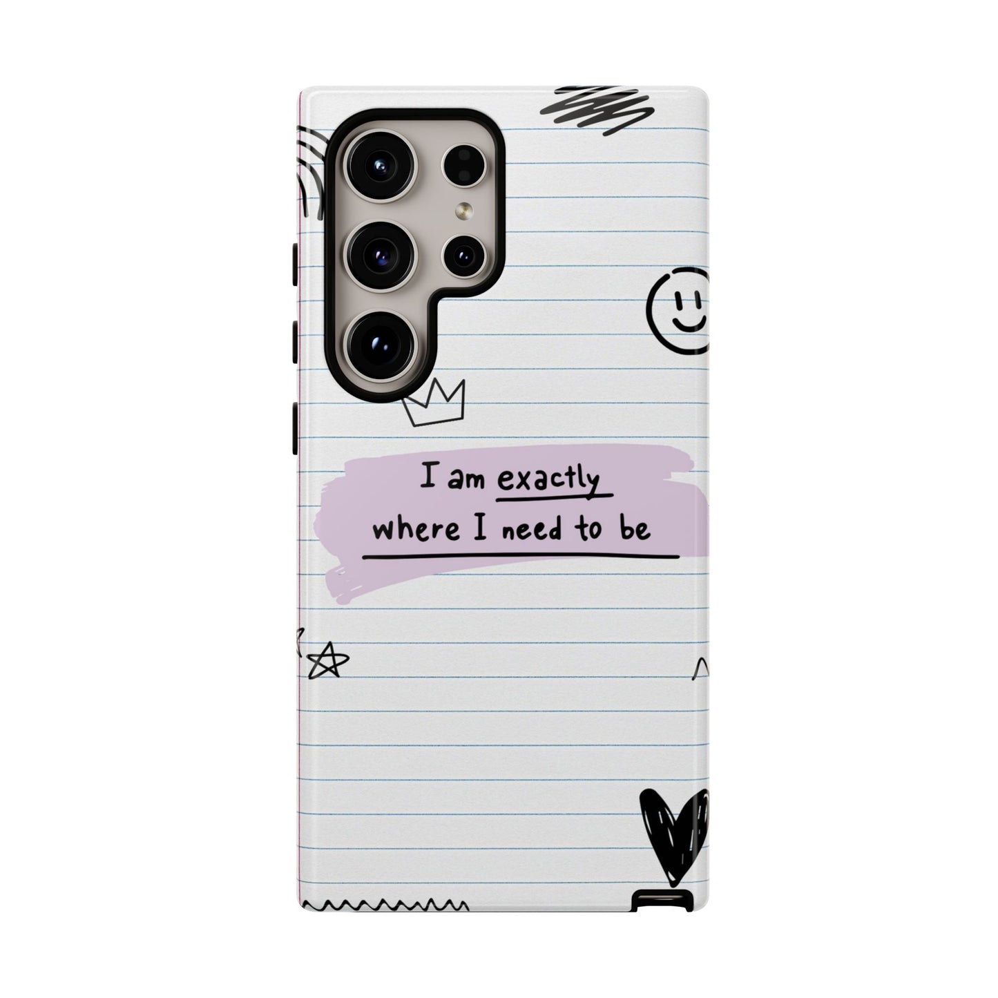 Self Affirmation Doodle Paper Phone Case