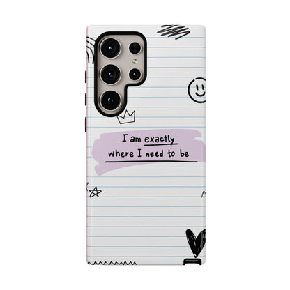 Self Affirmation Doodle Paper Phone Case