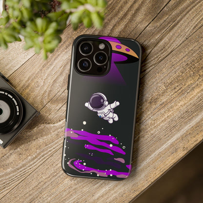 Black and Purple Minimalist Modern Space Phone Case