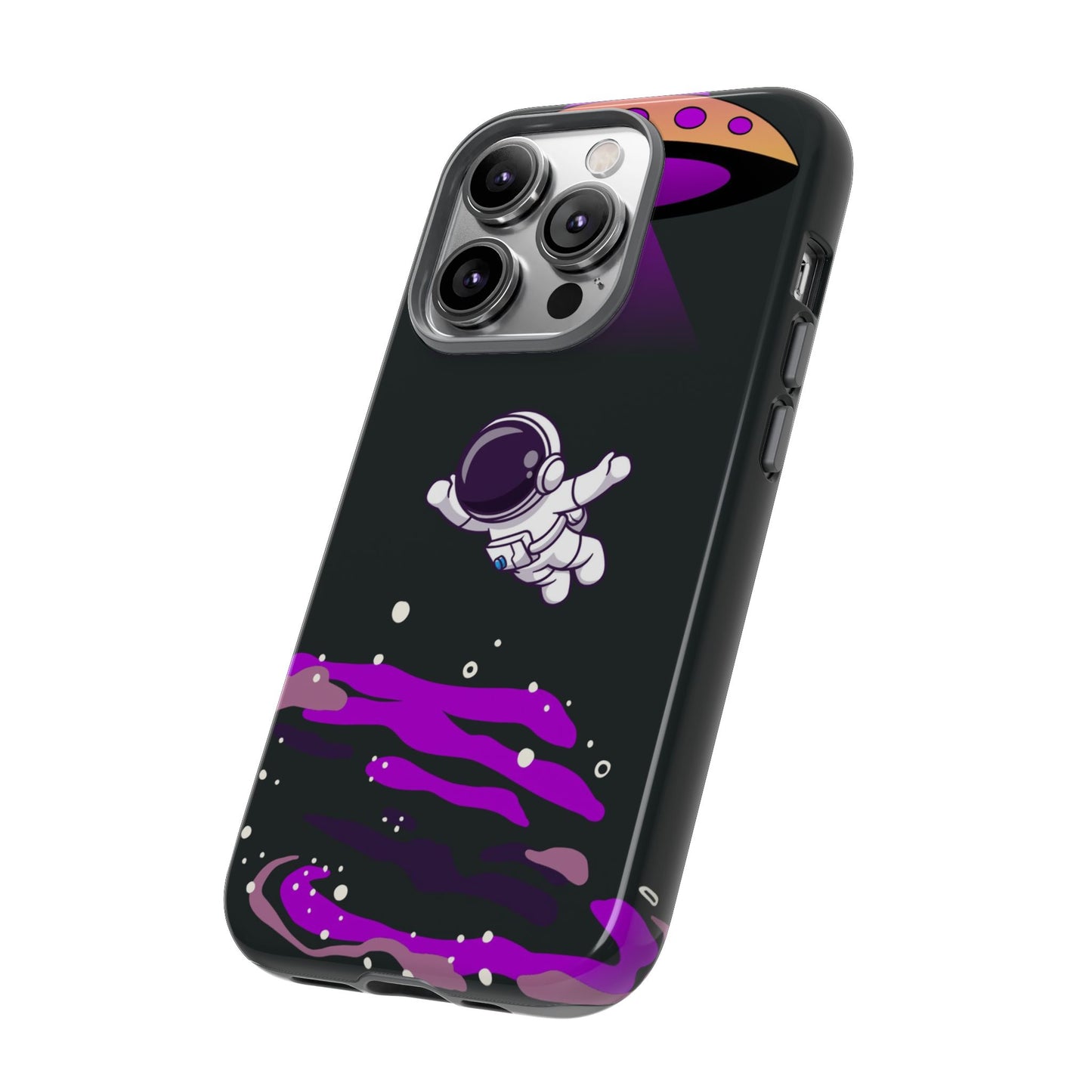 Black and Purple Minimalist Modern Space Phone Case