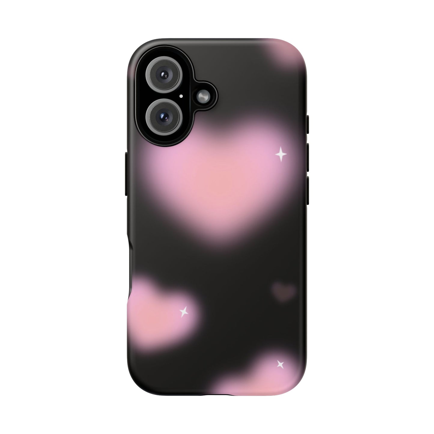 Black and Pink Blurry Heart Phone Case