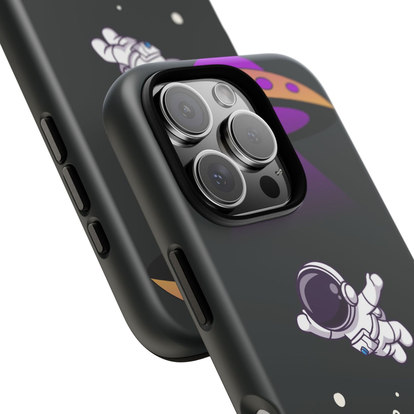 Black and Purple Minimalist Modern Space Phone Case