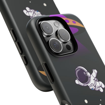 Black and Purple Minimalist Modern Space Phone Case