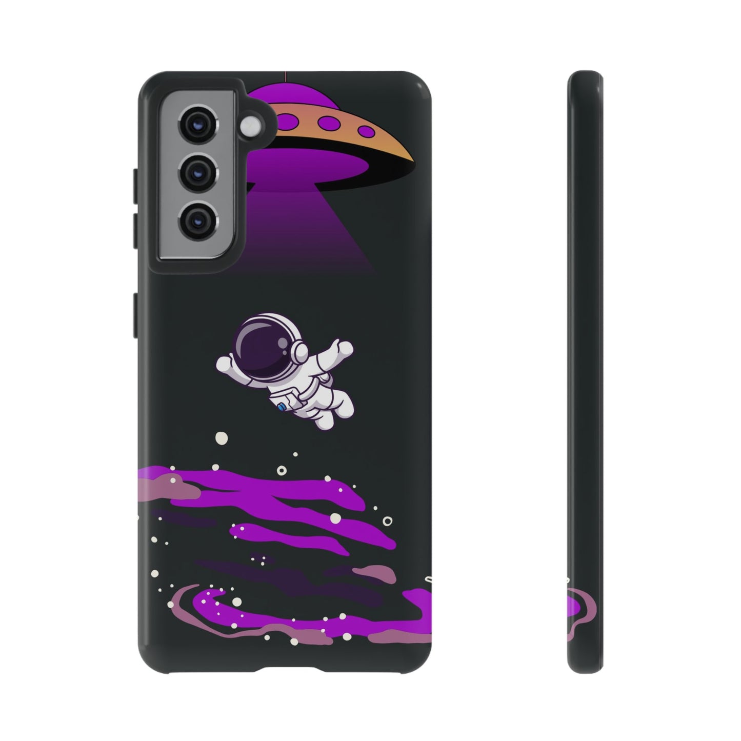 Black and Purple Minimalist Modern Space Phone Case