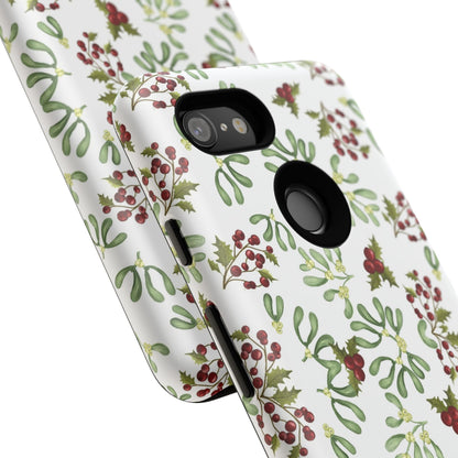 Red Green Watercolor Chriatmas Phone Case