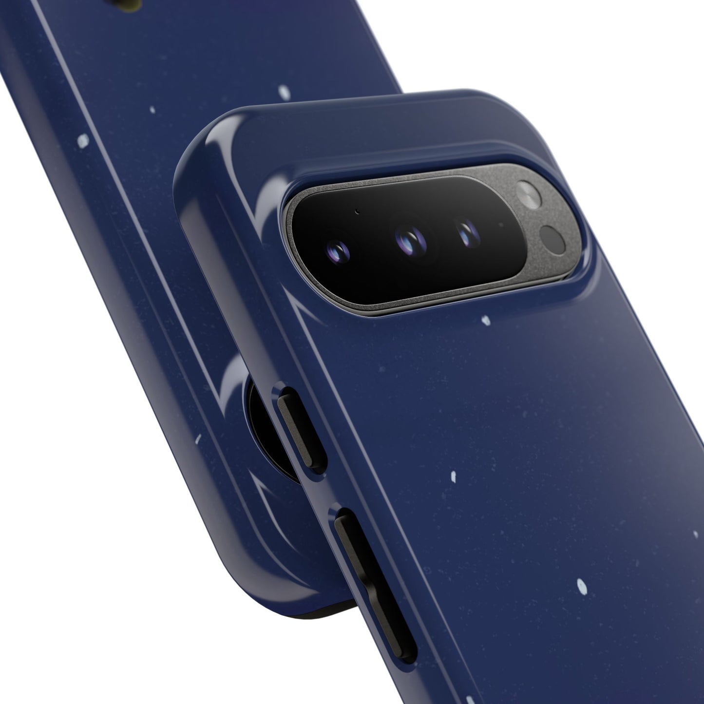 Blue Illustrated Couple and Night Sky Phone Case