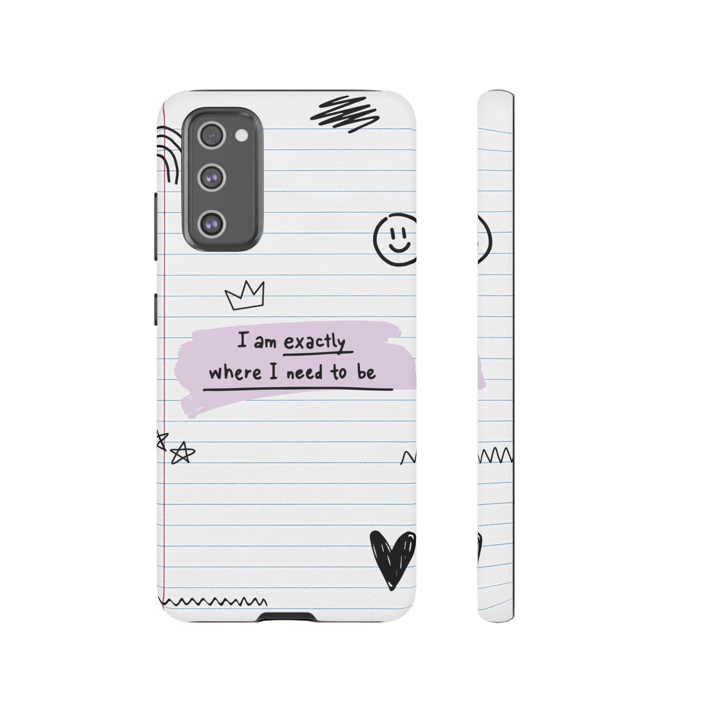 Self Affirmation Doodle Paper Phone Case