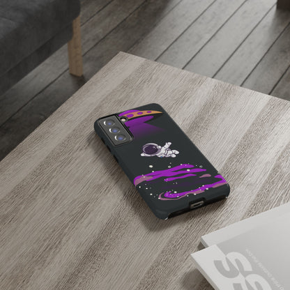 Black and Purple Minimalist Modern Space Phone Case