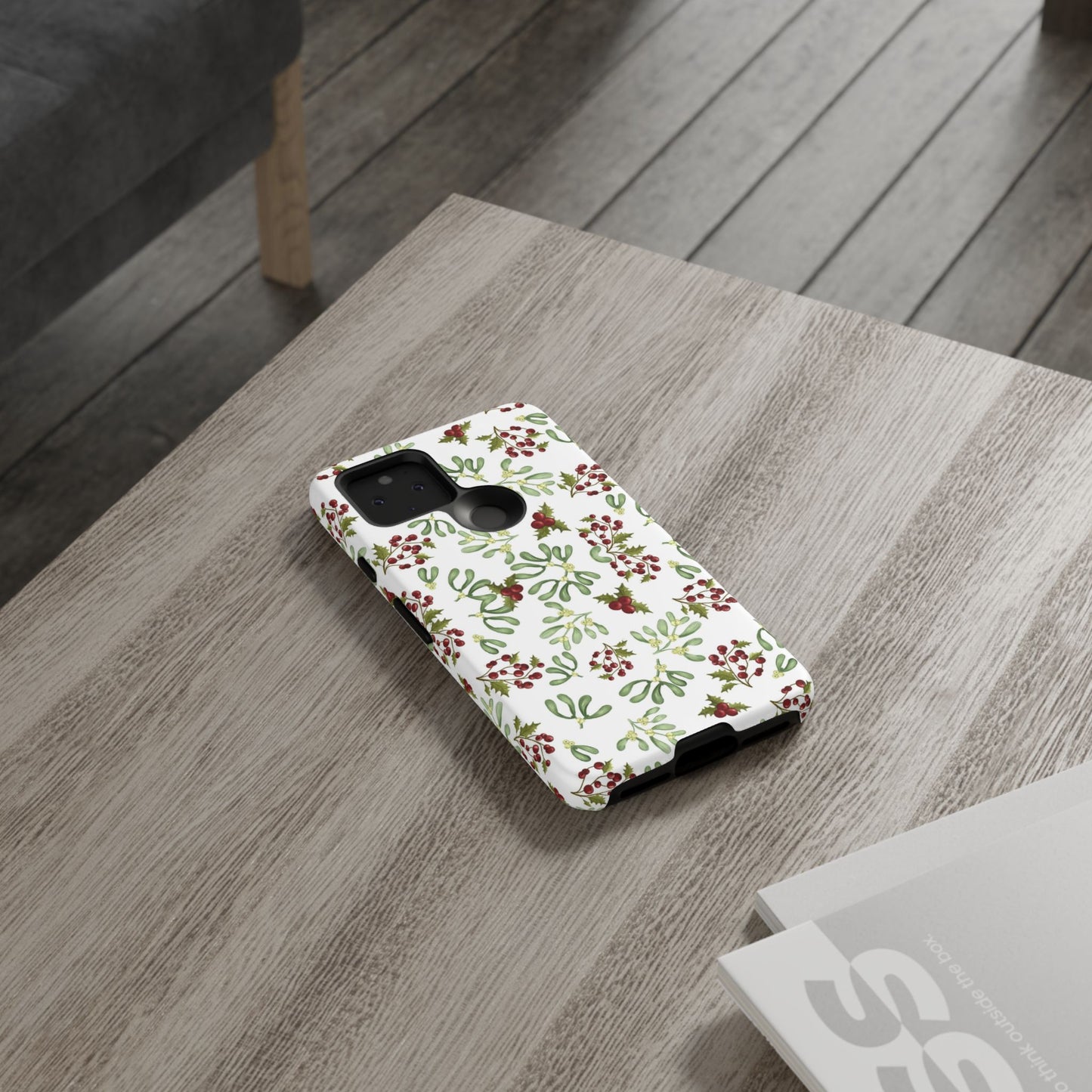 Red Green Watercolor Chriatmas Phone Case