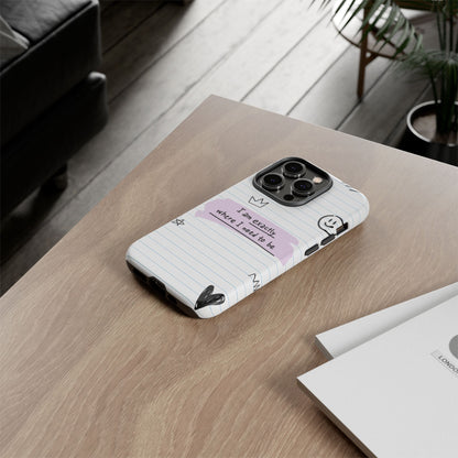 Self Affirmation Doodle Paper Phone Case