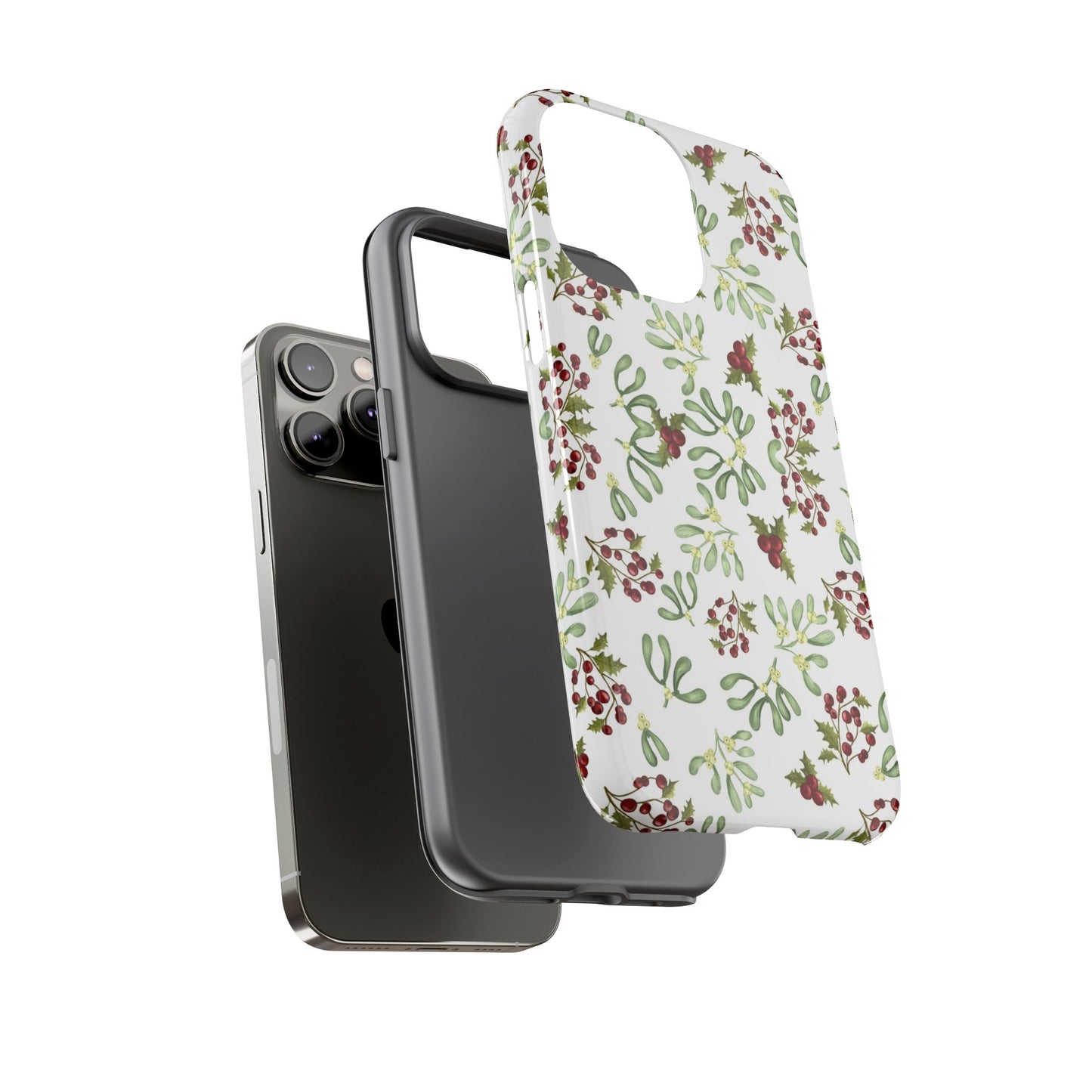 Red Green Watercolor Chriatmas Phone Case