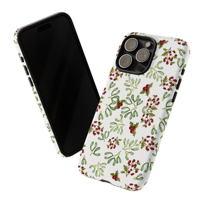 Red Green Watercolor Chriatmas Phone Case