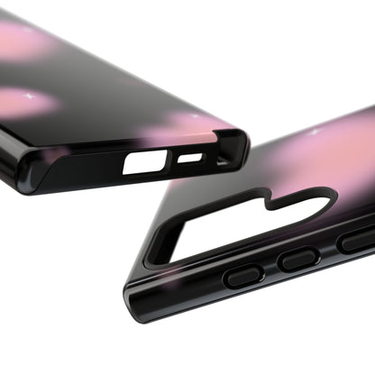 Black and Pink Blurry Heart Phone Case