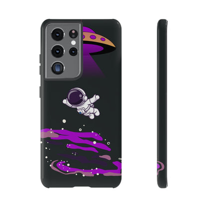 Black and Purple Minimalist Modern Space Phone Case
