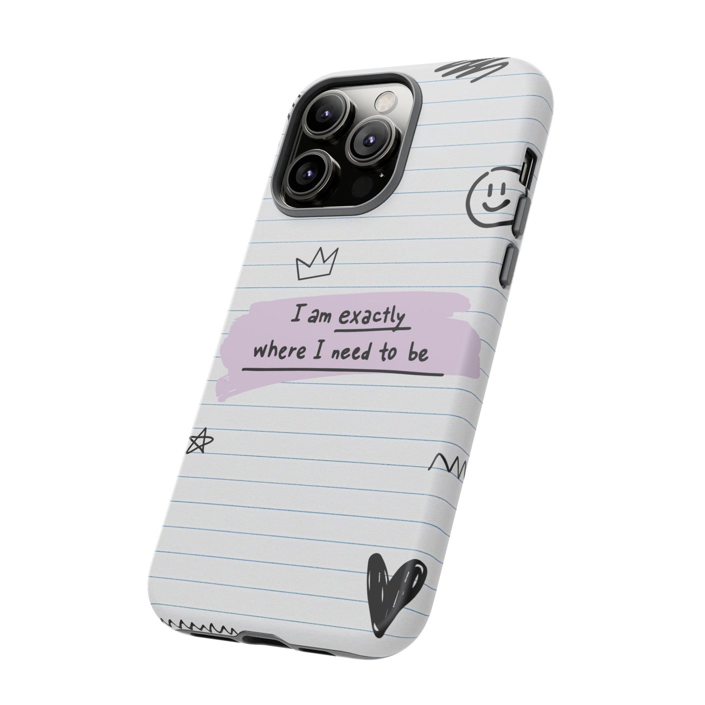 Self Affirmation Doodle Paper Phone Case