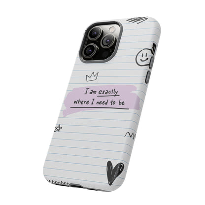 Self Affirmation Doodle Paper Phone Case