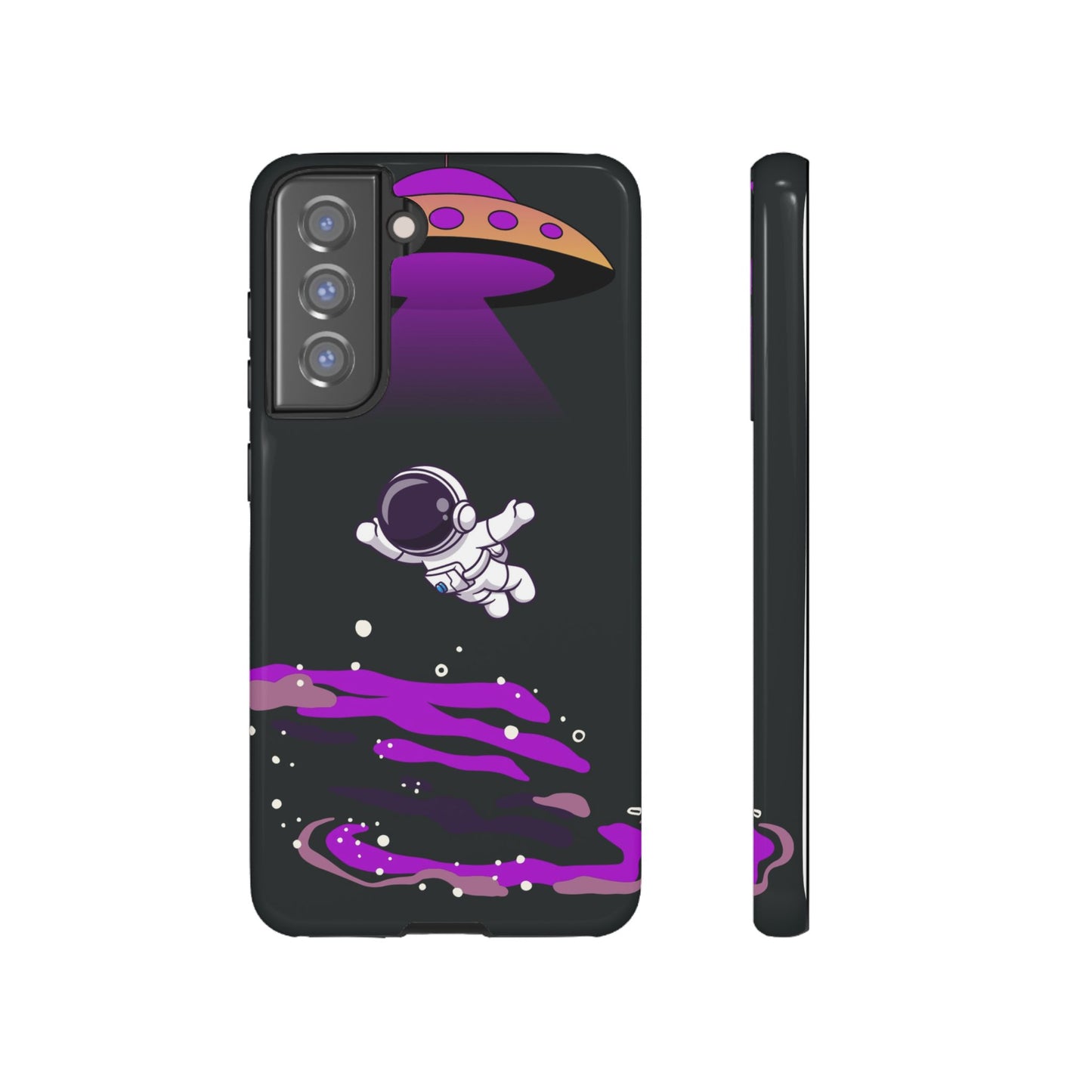 Black and Purple Minimalist Modern Space Phone Case