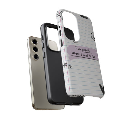 Self Affirmation Doodle Paper Phone Case