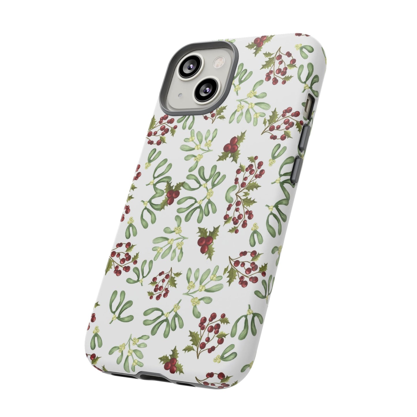 Red Green Watercolor Chriatmas Phone Case