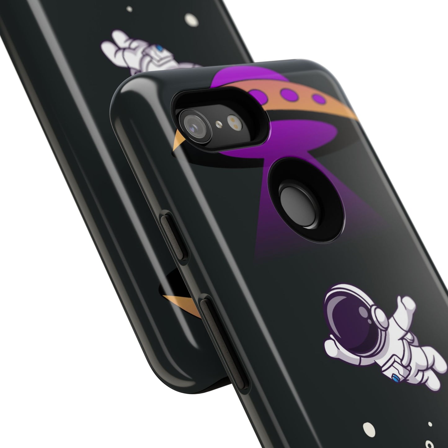 Black and Purple Minimalist Modern Space Phone Case