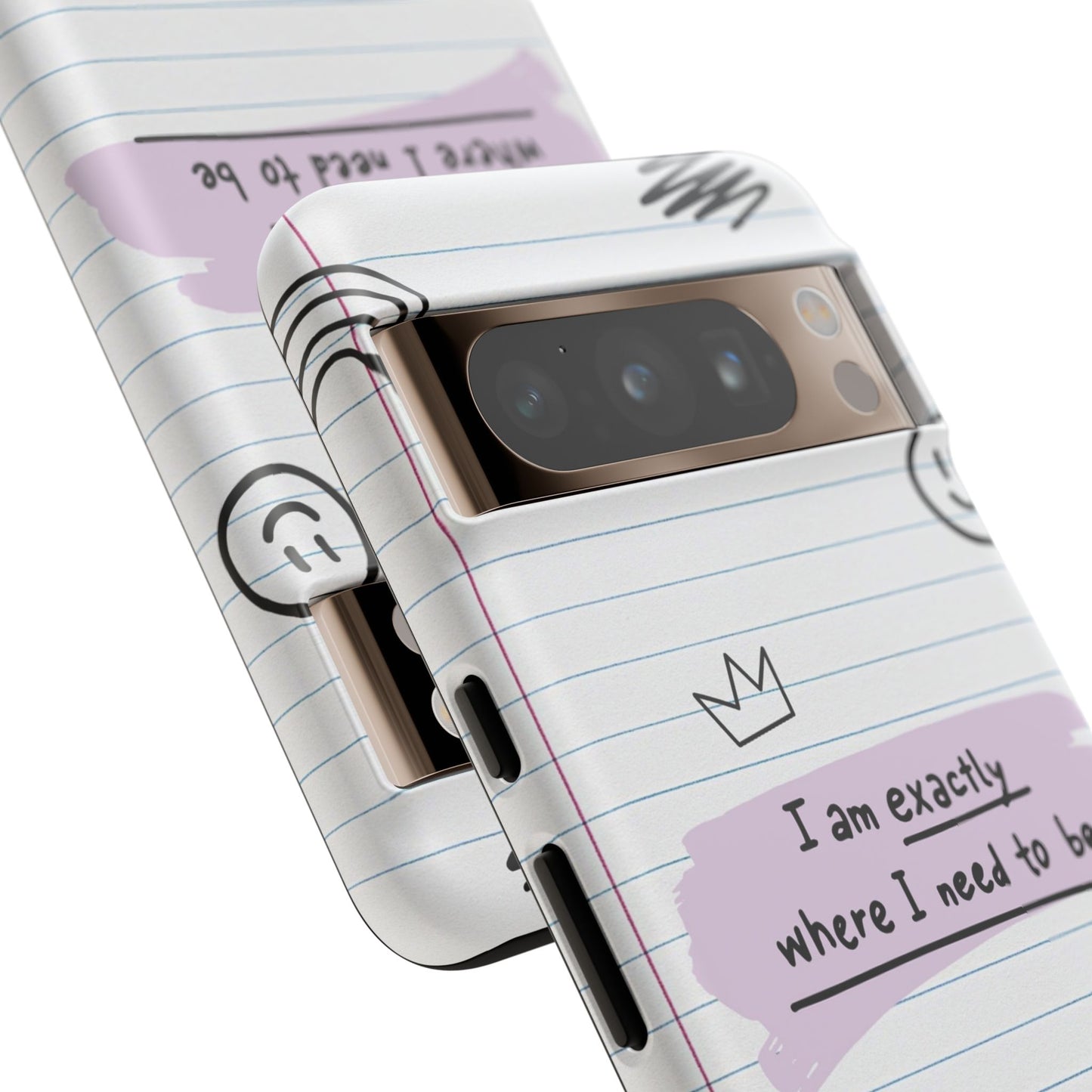 Self Affirmation Doodle Paper Phone Case