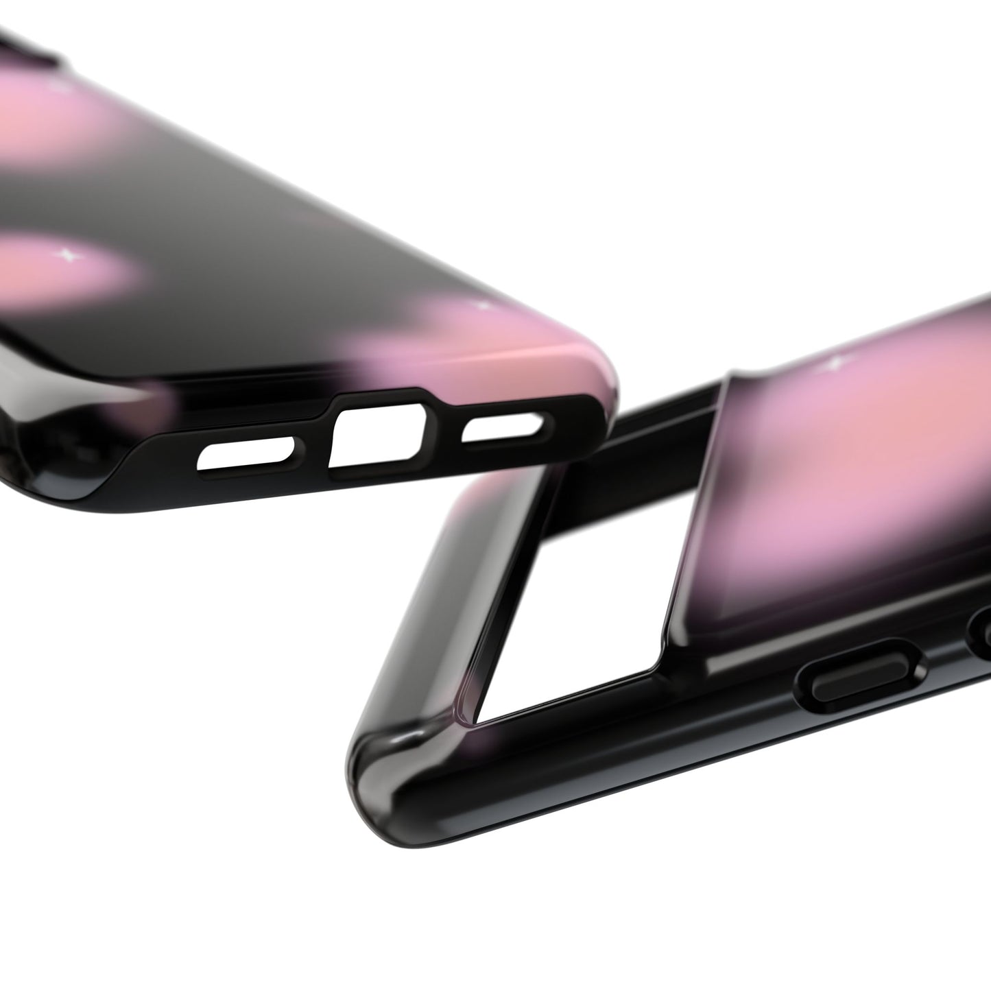 Black and Pink Blurry Heart Phone Case
