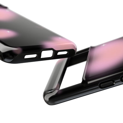 Black and Pink Blurry Heart Phone Case