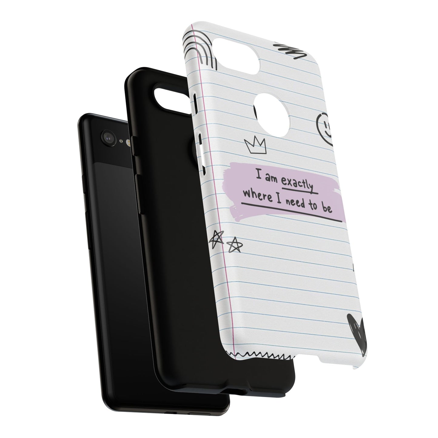 Self Affirmation Doodle Paper Phone Case