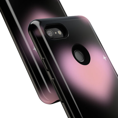 Black and Pink Blurry Heart Phone Case