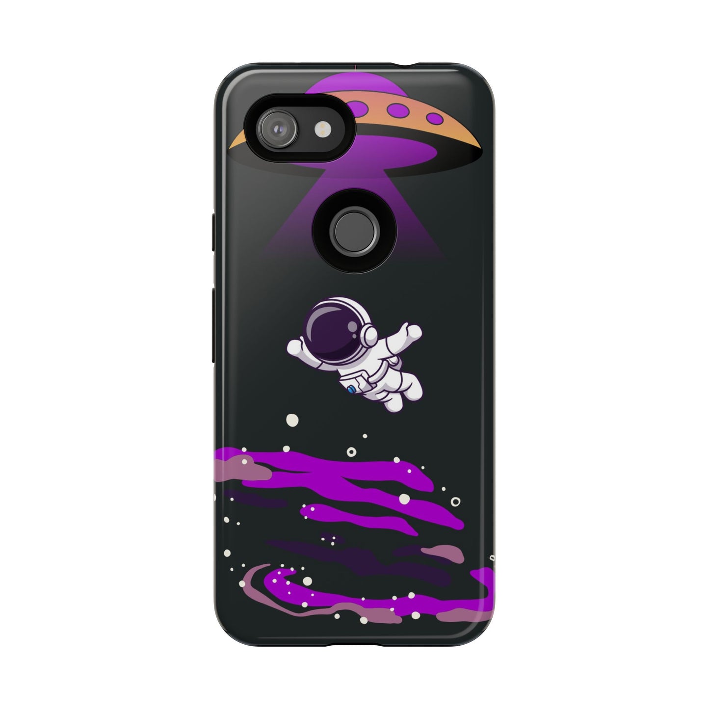 Black and Purple Minimalist Modern Space Phone Case