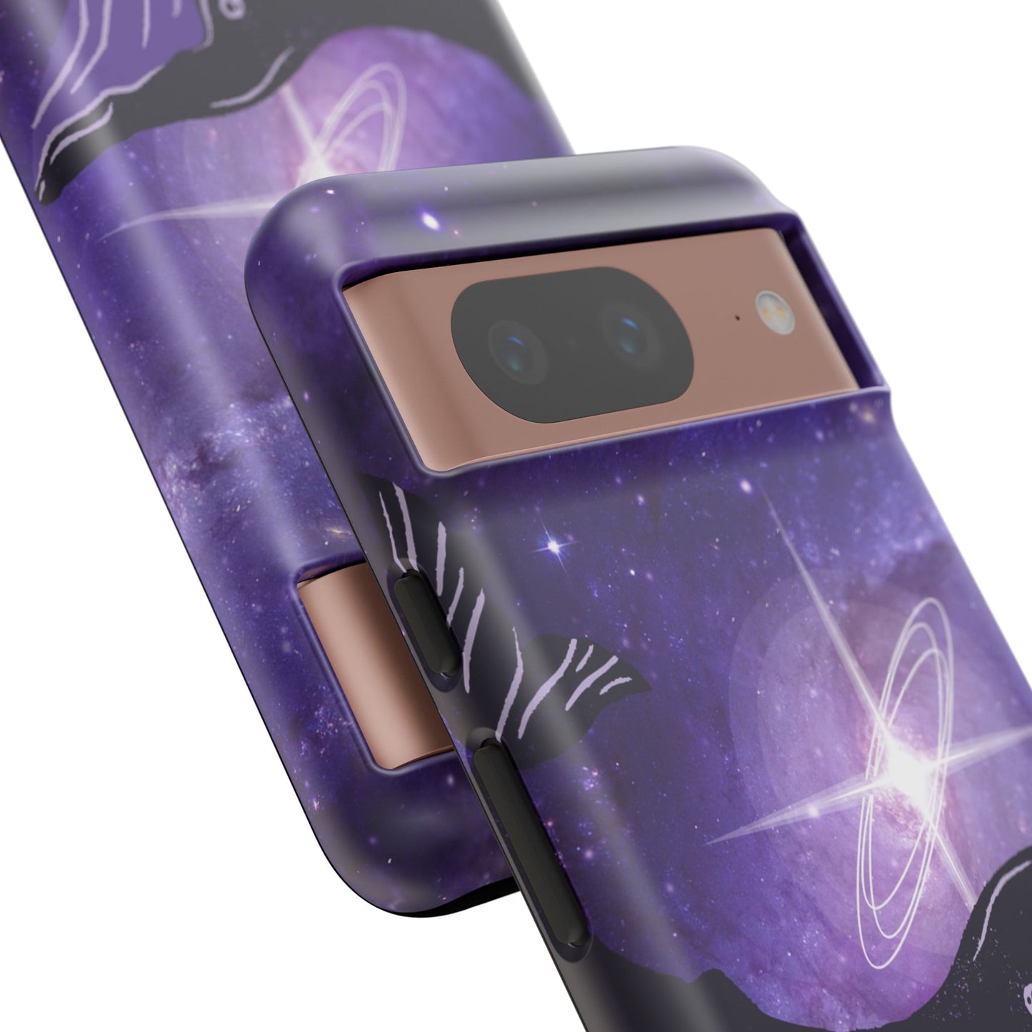 Purple Whale in Outer Space Phone Case