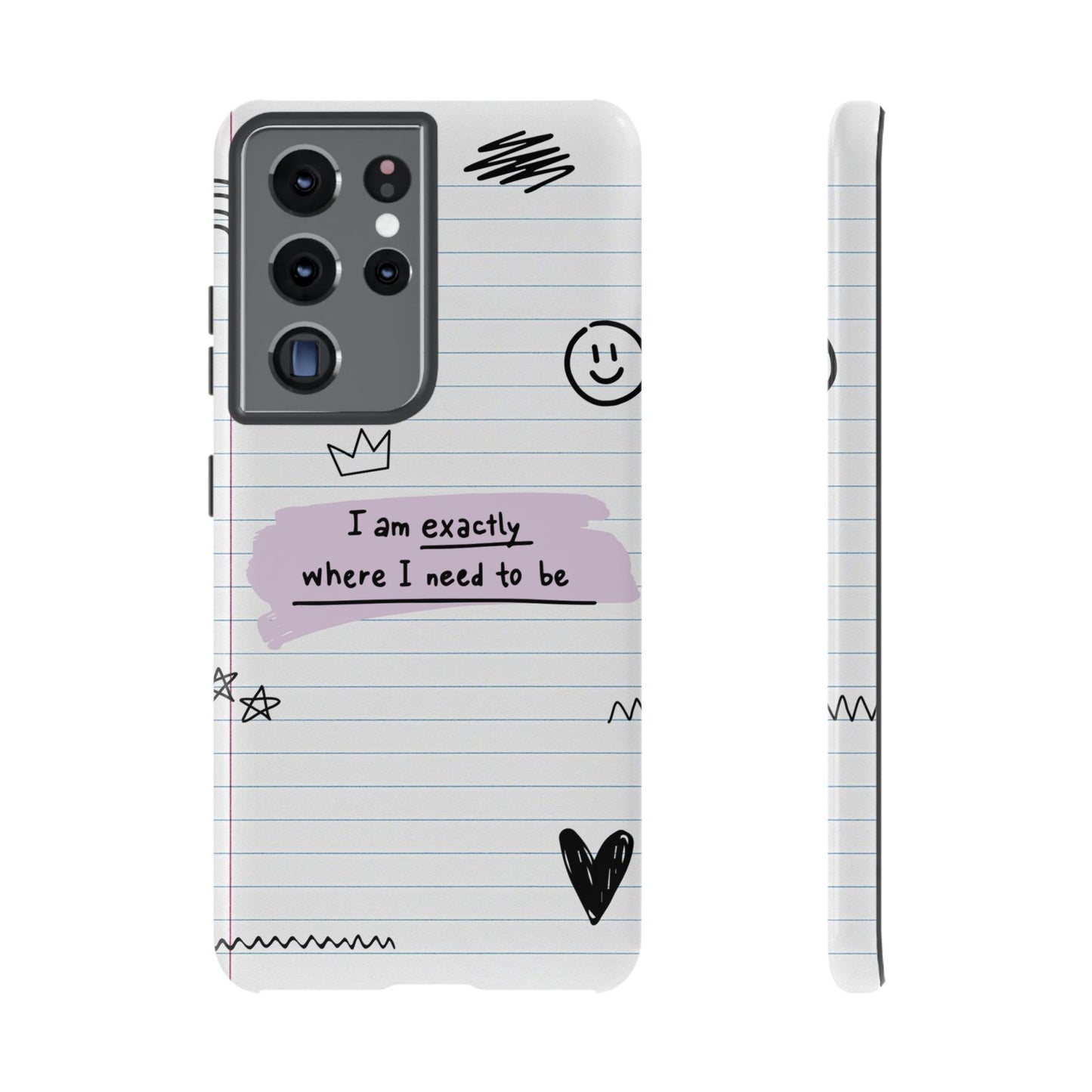 Self Affirmation Doodle Paper Phone Case