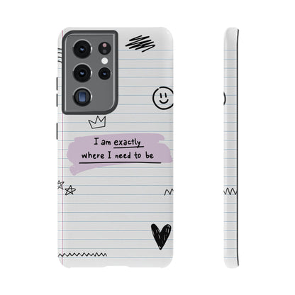 Self Affirmation Doodle Paper Phone Case