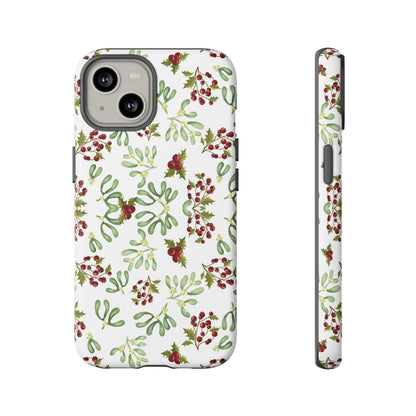 Red Green Watercolor Chriatmas Phone Case
