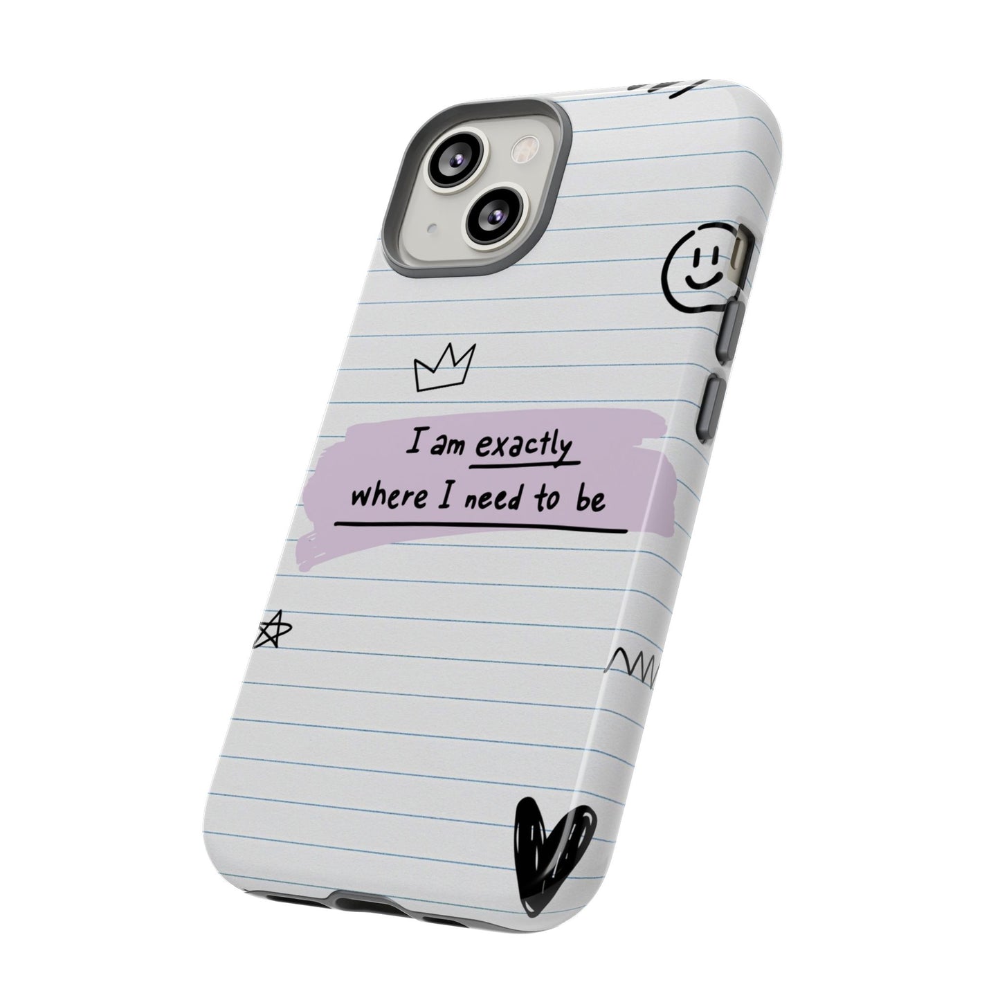 Self Affirmation Doodle Paper Phone Case