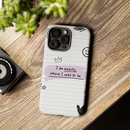 Self Affirmation Doodle Paper Phone Case