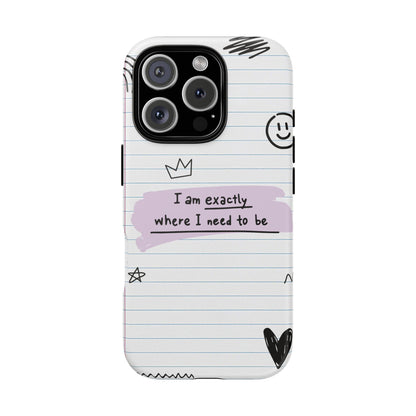 Self Affirmation Doodle Paper Phone Case