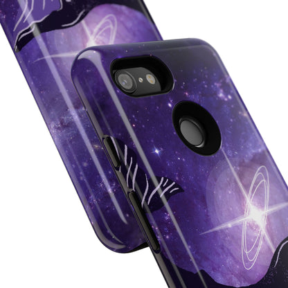 Purple Whale in Outer Space Phone Case