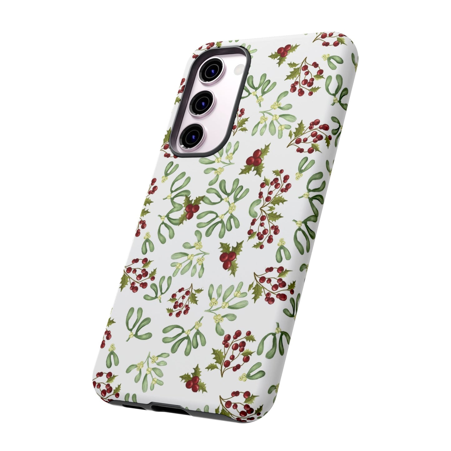 Red Green Watercolor Chriatmas Phone Case