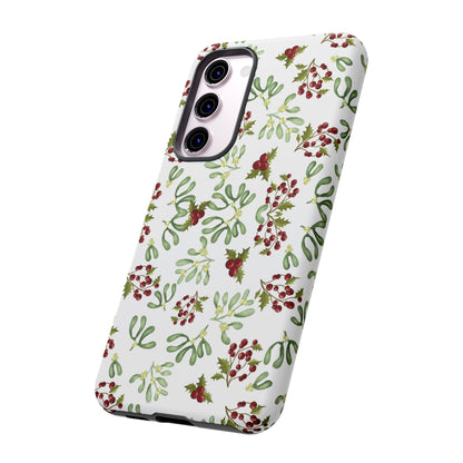 Red Green Watercolor Chriatmas Phone Case
