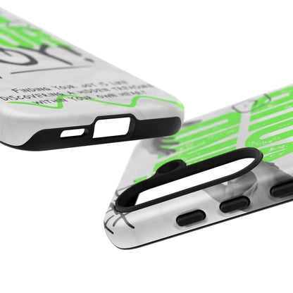 White Green Grunge Find Your Joy Phone Case