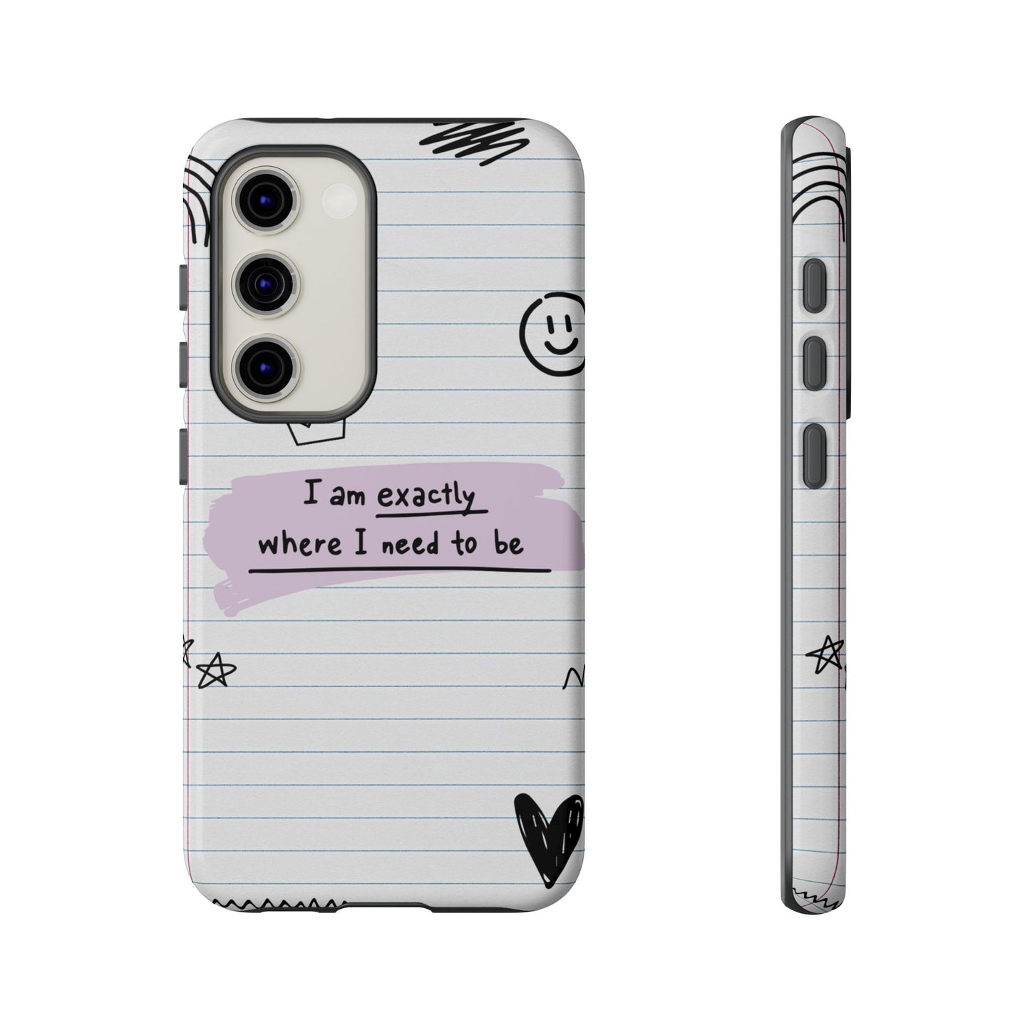 Self Affirmation Doodle Paper Phone Case