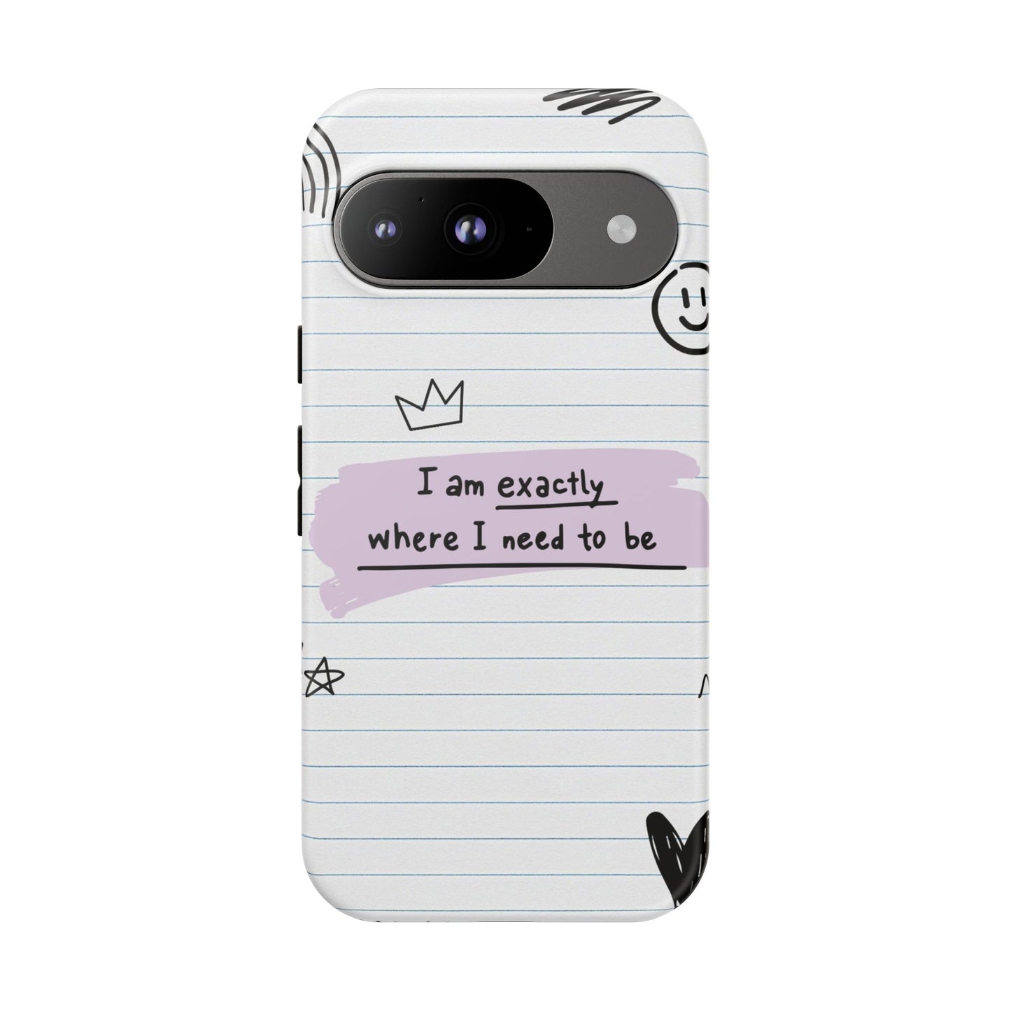 Self Affirmation Doodle Paper Phone Case