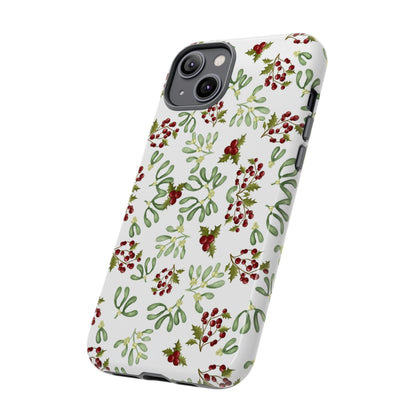Red Green Watercolor Chriatmas Phone Case
