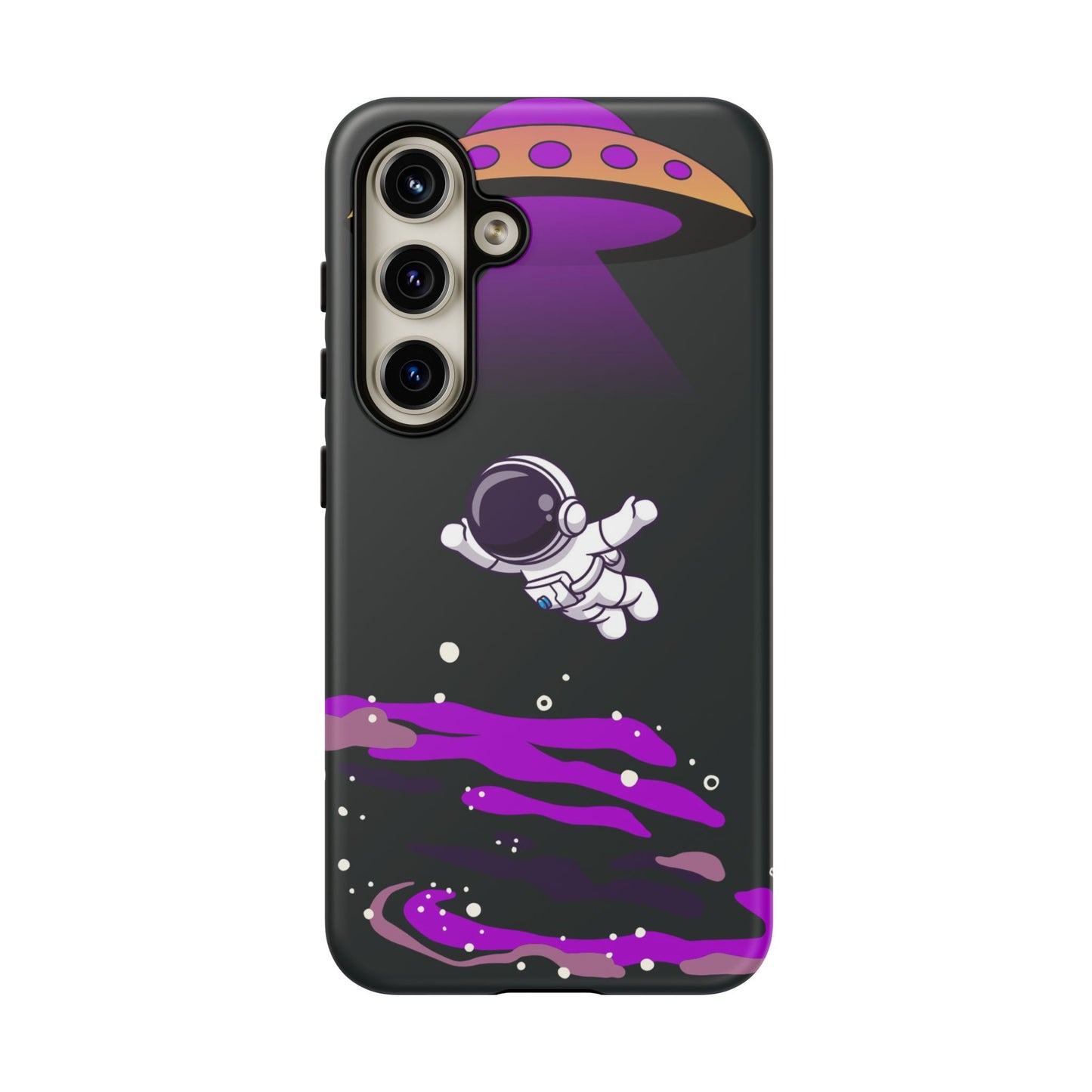 Black and Purple Minimalist Modern Space Phone Case