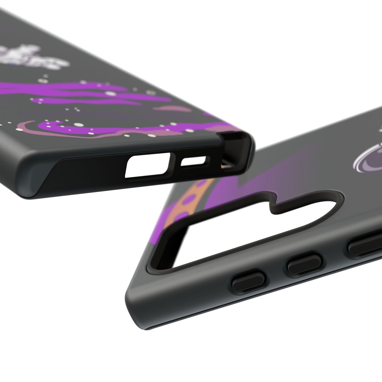 Black and Purple Minimalist Modern Space Phone Case
